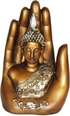 Handivilla Decorative Showpiece - 7 cm(Polyresin, Gold)