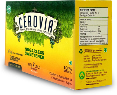 Cerovia Premium Zero Calorie Stevia Sweetener(25 g)