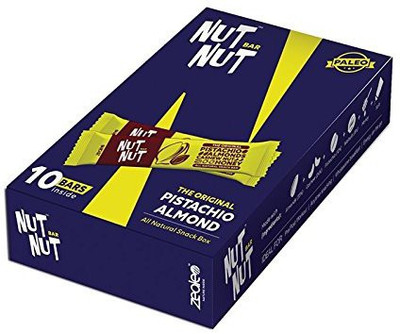 NutNut Pistachio Almond All natural snack bar(300 g, Box, Pack of 10)