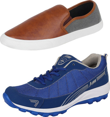 Aero 02 Pair Combo Power Play Running and Canvas Running Shoes For Men(Blue, Grey, Brown, Grey, Rblue::grey::brown::grey
Aero 02 Pair Combo Power Play Running and Canvas Running Shoes For Men(Blue, Grey, Brown, Grey, Rblue::grey::brown::grey
