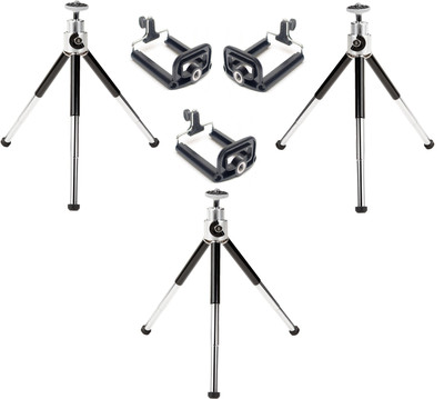 ReTrack 3PC SET OF Adjustable Mini Mobile Phone Camera Stand Clip Bracket Tripod(Black, Supports Up to 500 g)
ReTrack 3PC SET OF Adjustable Mini Mobile Phone Camera Stand Clip Bracket Tripod(Black, Supports Up to 500 g)