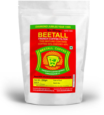 BEETALL French Filter Coffee Powder 500 gm -Coffee in a measure is a treasure Filter Coffee Filter Coffee(2 x 250 g, Chikory Flavoured)
BEETALL French Filter Coffee Powder 500 gm -Coffee in a measure is a treasure Filter Coffee Filter Coffee(2 x 250 g, Chikory Flavoured)