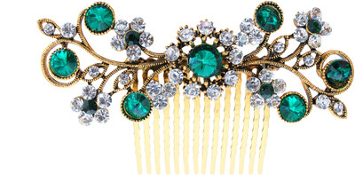 Vogue Hair Accessories New Antique Gold Plated Exclusive Collection Wedding Party Fancy Bridal Comb Hair Clip(Green)
Vogue Hair Accessories New Antique Gold Plated Exclusive Collection Wedding Party Fancy Bridal Comb Hair Clip(Green)
