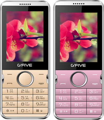 Gfive WP89 Combo of Two Mobile(Champagne Gold, Rose Gold)