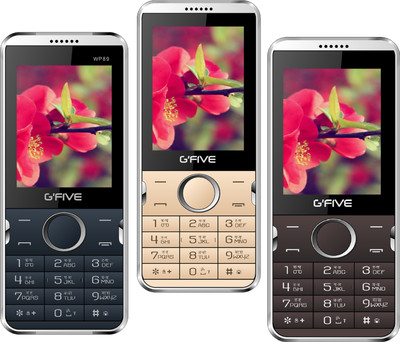 Gfive WP89 Pack of Three Mobiles(Blue $$ Green, Champagne Gold, Coffee)