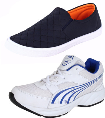 Aero 02 Pair Combo Power Play Running and Canvas Running Shoes For Men(White, Blue, Blue, Orange, White::blue::nblue::orange
Aero 02 Pair Combo Power Play Running and Canvas Running Shoes For Men(White, Blue, Blue, Orange, White::blue::nblue::orange