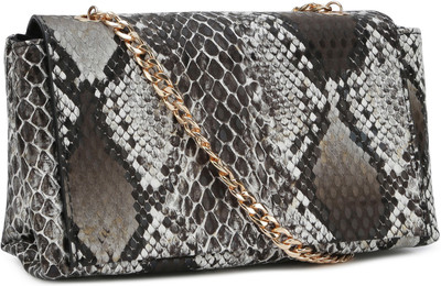 Accessorize Women Evening/Party Black, White PU Sling Bag