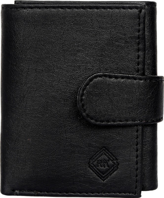 RK ENTERPRISES Men Black Artificial Leather Wallet(4 Card Slots)