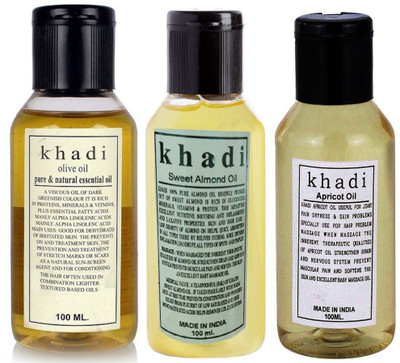 Khadi Herbal Combo Oil: Sweet Almond, Apricot, Olive Oil (Pack of 3) 300 ML(300 ml)
Khadi Herbal Combo Oil: Sweet Almond, Apricot, Olive Oil (Pack of 3) 300 ML(300 ml)