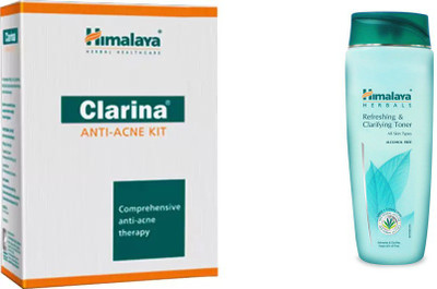 Himalaya Clarina Anti Acne Kit, Refreshing & Clarifying Toner(Set of 2)