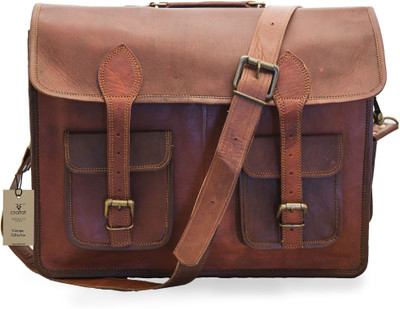 Handcrafted exports Messenger Bag(Brown)