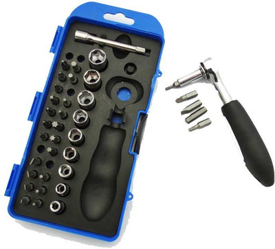 GOCART 38-pcs Ratchet Socket Wrench Screwdriver Set Kit For Home Car Repair Multifunction Tools Combination Screwdriver Set(Pack of 1), Blue;multicolor
GOCART 38-pcs Ratchet Socket Wrench Screwdriver Set Kit For Home Car Repair Multifunction Tools Combination Screwdriver Set(Pack of 1), Blue;multicolor