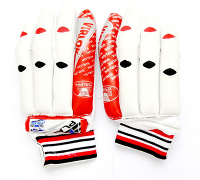 VIRLOK 1201 Batting Gloves (Men, White, Red)