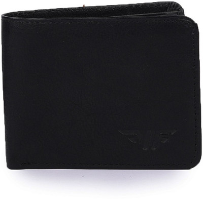 winnerforce Men Black Genuine Leather Wallet(5 Card Slots)