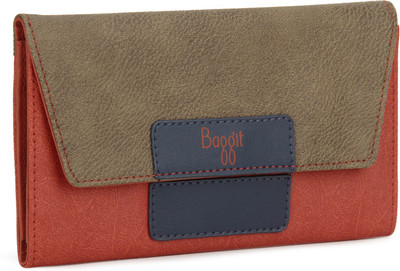 Baggit Casual Red, Brown Clutch, Brown;red
