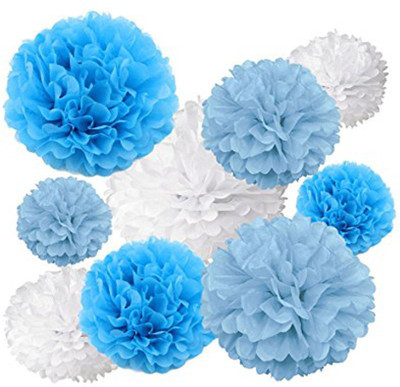 Bronzing Rose BLUE & WHITE 10 inch Tissue Hanging Paper Pom Poms Flower Ball Wedding Party Outdoor Decoration Tissue Paper Pom Pom Flowers Craft Kit (Blue & White)(Total 9 piece) - 10 ml
Bronzing Rose BLUE & WHITE 10 inch Tissue Hanging Paper Pom Poms Flower Ball Wedding Party Outdoor Decoration Tissue Paper Pom Pom Flowers Craft Kit (Blue & White)(Total 9 piece) - 10 ml