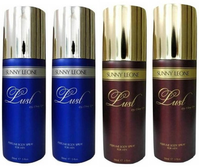Sunny Leone Two Lust Blue and Two Lust Brown Perfume Body Spray Combo for Men Perfume Body Spray - For Men(600 ml, Pack of 4)
Sunny Leone Two Lust Blue and Two Lust Brown Perfume Body Spray Combo for Men Perfume Body Spray - For Men(600 ml, Pack of 4)