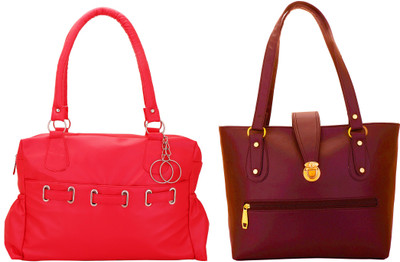 Lady bar Shoulder Bag(Pink, Purple)