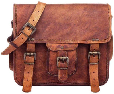 Handcrafted exports Messenger Bag(Brown)