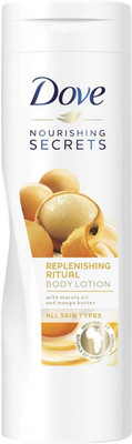 Dove Nourishing Secrets Replenishing Ritual Body Lotion With Marula Oil And Mango Butter - 250ml(250 ml)
Dove Nourishing Secrets Replenishing Ritual Body Lotion With Marula Oil And Mango Butter - 250ml(250 ml)