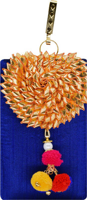 Bagaholics Ethnic Raw Silk Saree Clutch Flower Brooch and Multicolor Pom Pom Mobile Pouch Waist Clip Ladies Purse Gift For Women Pouch(Blue)
Bagaholics Ethnic Raw Silk Saree Clutch Flower Brooch and Multicolor Pom Pom Mobile Pouch Waist Clip Ladies Purse Gift For Women Pouch(Blue)