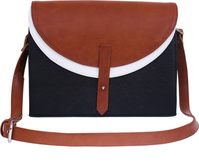 Kleio Women Casual Black PU Sling Bag