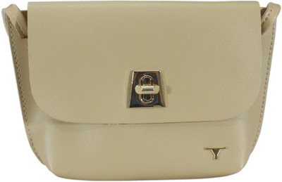 Bulchee Women Casual Beige PU Sling Bag