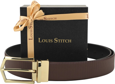 LOUIS STITCH Men Formal Brown Genuine Leather Reversible Belt, Reversible black and brown
LOUIS STITCH Men Formal Brown Genuine Leather Reversible Belt, Reversible black and brown