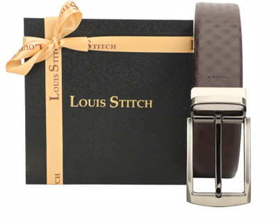 LOUIS STITCH Men Formal Brown Genuine Leather Reversible Belt, Reversible black and brown
LOUIS STITCH Men Formal Brown Genuine Leather Reversible Belt, Reversible black and brown