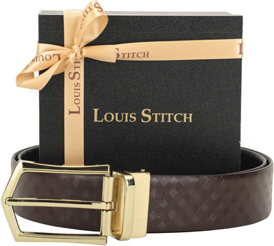 LOUIS STITCH Men Formal Brown Genuine Leather Reversible Belt, Reversible black and brown
LOUIS STITCH Men Formal Brown Genuine Leather Reversible Belt, Reversible black and brown