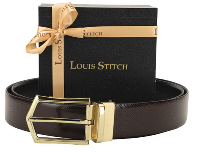 LOUIS STITCH Men Formal Brown Genuine Leather Reversible Belt, Reversible black and brown
LOUIS STITCH Men Formal Brown Genuine Leather Reversible Belt, Reversible black and brown