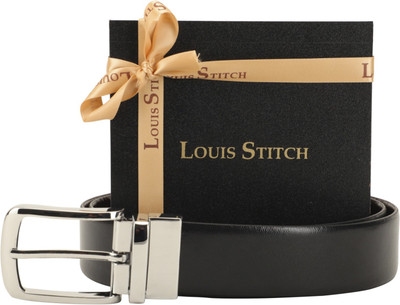 LOUIS STITCH Men Formal Black Genuine Leather Reversible Belt, Reversible black and brown
LOUIS STITCH Men Formal Black Genuine Leather Reversible Belt, Reversible black and brown