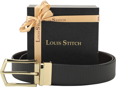 LOUIS STITCH Men Formal Black Genuine Leather Reversible Belt, Reversible black and brown
LOUIS STITCH Men Formal Black Genuine Leather Reversible Belt, Reversible black and brown