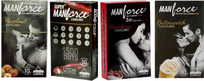 Manforce CONDOMD HAZELNUT ,BUTTERSCOTCH ,STRAWBERRY, LITCHI-1500 DOTS Condom(Set of 4, 40S)
Manforce CONDOMD HAZELNUT ,BUTTERSCOTCH ,STRAWBERRY, LITCHI-1500 DOTS Condom(Set of 4, 40S)