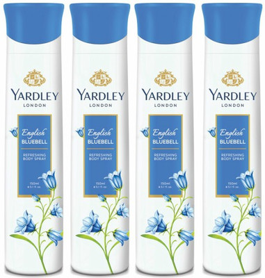 Yardley London Four English Bluebell Deodorant Combo for Women Body Spray - For Women(600 ml, Pack of 4)
Yardley London Four English Bluebell Deodorant Combo for Women Body Spray - For Women(600 ml, Pack of 4)
