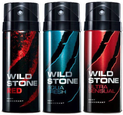 Wild Stone Combo Set(Red,Aqua Fresh,Ultra Sensual) Deodorant Spray - For Men(450 ml, Pack of 3)
Wild Stone Combo Set(Red,Aqua Fresh,Ultra Sensual) Deodorant Spray - For Men(450 ml, Pack of 3)