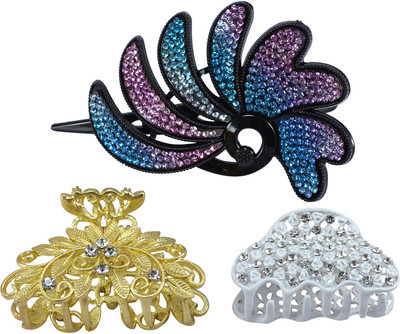 Saamarth Impex Claw Hair Clips, Small Size, Big Size Designer, Assorted Colors, MultiPack-Set Of 3 Hair Claw(Multicolor)
Saamarth Impex Claw Hair Clips, Small Size, Big Size Designer, Assorted Colors, MultiPack-Set Of 3 Hair Claw(Multicolor)