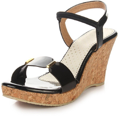 SHOFIEE Women BLACK Wedges