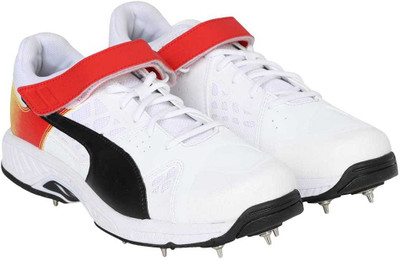 Puma evoSPEED 18.1 cricket Bowl Cricket Shoes For Men(Multicolor, White- black-flame scarlet-fizzy yellow
Puma evoSPEED 18.1 cricket Bowl Cricket Shoes For Men(Multicolor, White- black-flame scarlet-fizzy yellow