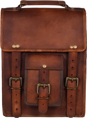 ALBORZ Women Formal Brown Genuine Leather Messenger Bag