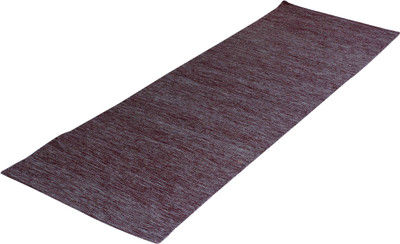 Ryan Rubber Coated Cotton Handwoven Yoga / Exercise Mat Maroon 3 mm Yoga Mat, Maroon;white