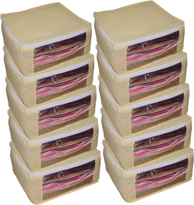Funkroo High Quality Pack of 10 Non Woven 10inch Designer Height Saree Cover Gift Organizer bag vanity pouch Keep saree/Suit/Travelling Pouch(Cream)
Funkroo High Quality Pack of 10 Non Woven 10inch Designer Height Saree Cover Gift Organizer bag vanity pouch Keep saree/Suit/Travelling Pouch(Cream)