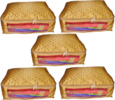 Funkroo High Quality Pack of 5 Satin 6 inch Height Saree Cover Gift Organizer bag vanity pouch Keep saree/Suit/Travelling Pouch(Golden)
Funkroo High Quality Pack of 5 Satin 6 inch Height Saree Cover Gift Organizer bag vanity pouch Keep saree/Suit/Travelling Pouch(Golden)