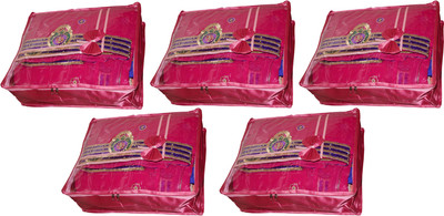 Funkroo High Quality Pack of 5 Upper transparent Satin 6 inch Height Saree Cover Gift Organizer bag vanity pouch Keep saree/Suit/Travelling Pouch(Pink)
Funkroo High Quality Pack of 5 Upper transparent Satin 6 inch Height Saree Cover Gift Organizer bag vanity pouch Keep saree/Suit/Travelling Pouch(Pink)