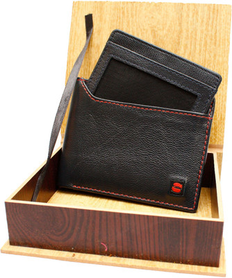 Harvelle Men Black Genuine Leather Wallet(9 Card Slots)