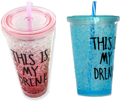 DINAARKAN COMBO OF FROSTY PINK AND BLUE TRANSPARENT GLASS WITH STRAW 450 ml 450 ml Sipper(Pack of 2, Pink, Blue), Blue;pink
DINAARKAN COMBO OF FROSTY PINK AND BLUE TRANSPARENT GLASS WITH STRAW 450 ml 450 ml Sipper(Pack of 2, Pink, Blue), Blue;pink