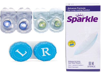 Sparkle 2 Pair ( AquaBlue - Green ) Zero Power Monthly Contact Lens(Zero Power, Multicolor, Pack of 2)
Sparkle 2 Pair ( AquaBlue - Green ) Zero Power Monthly Contact Lens(Zero Power, Multicolor, Pack of 2)