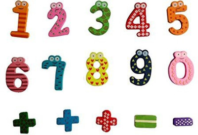 Landfox Toy,Magnetic Wooden Numbers Math Set Digital Baby Educational Toy(Multicolor)