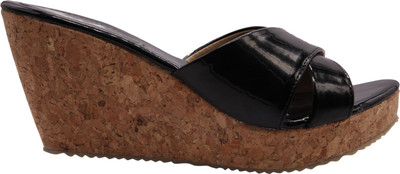 LUSH Women Black Wedges