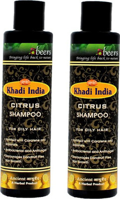 khadi abeers CITRUS SHAMPOO - PACK OF 2 PCS(225 ml)